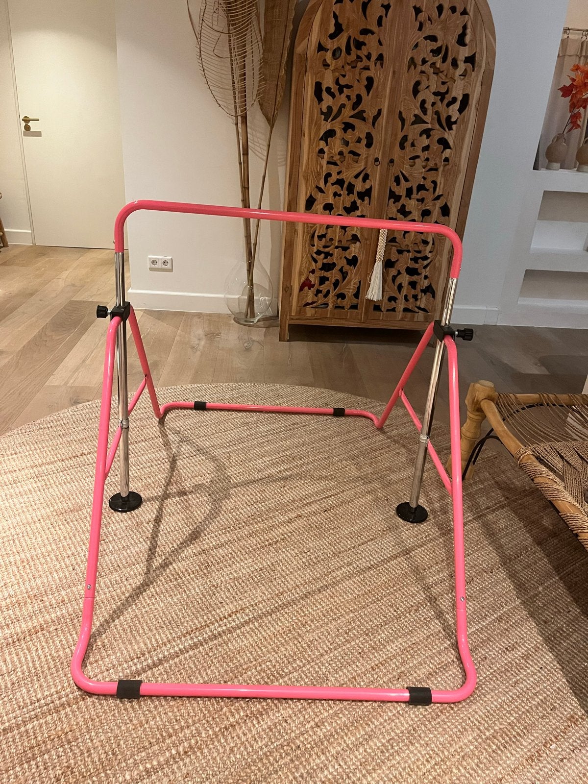 Inklapbaar Turnrek - Klimrek - Roze, Sport en Fitness, Ophalen, Zo goed als nieuw, Roze, Materiaal