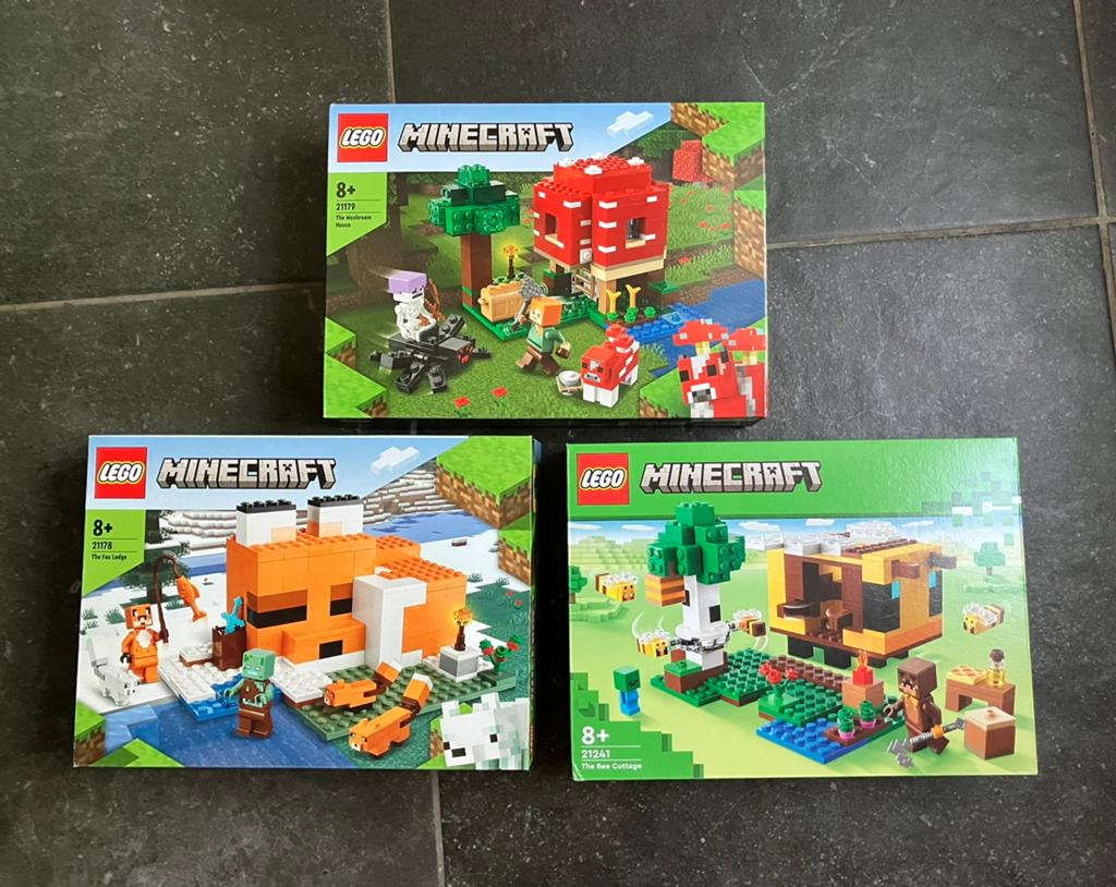 Lego 21241, 21178, 21179 Minecraft nieuw in doos, Ophalen, Minecraft, Lego, Compleet