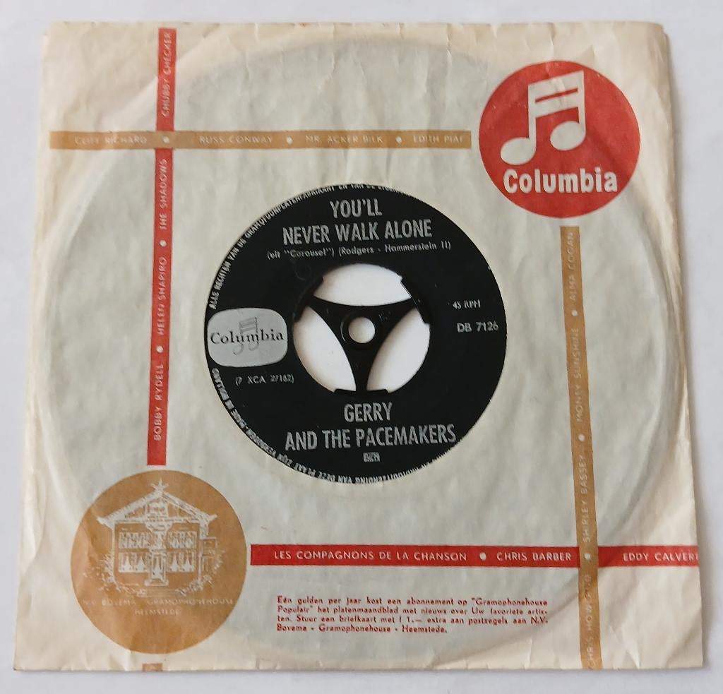 Gerry and The Pacemakers - You'll never walk alone, Ophalen of Verzenden, Gebruikt, Pop, Single