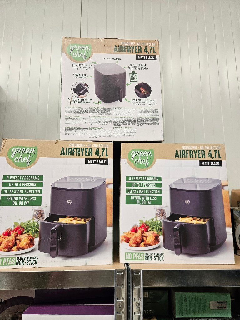 Partij GreenChef airfryers 4,7L – 3 stuks, Airfryer, Onbekend, Nieuw, Ophalen of Verzenden
