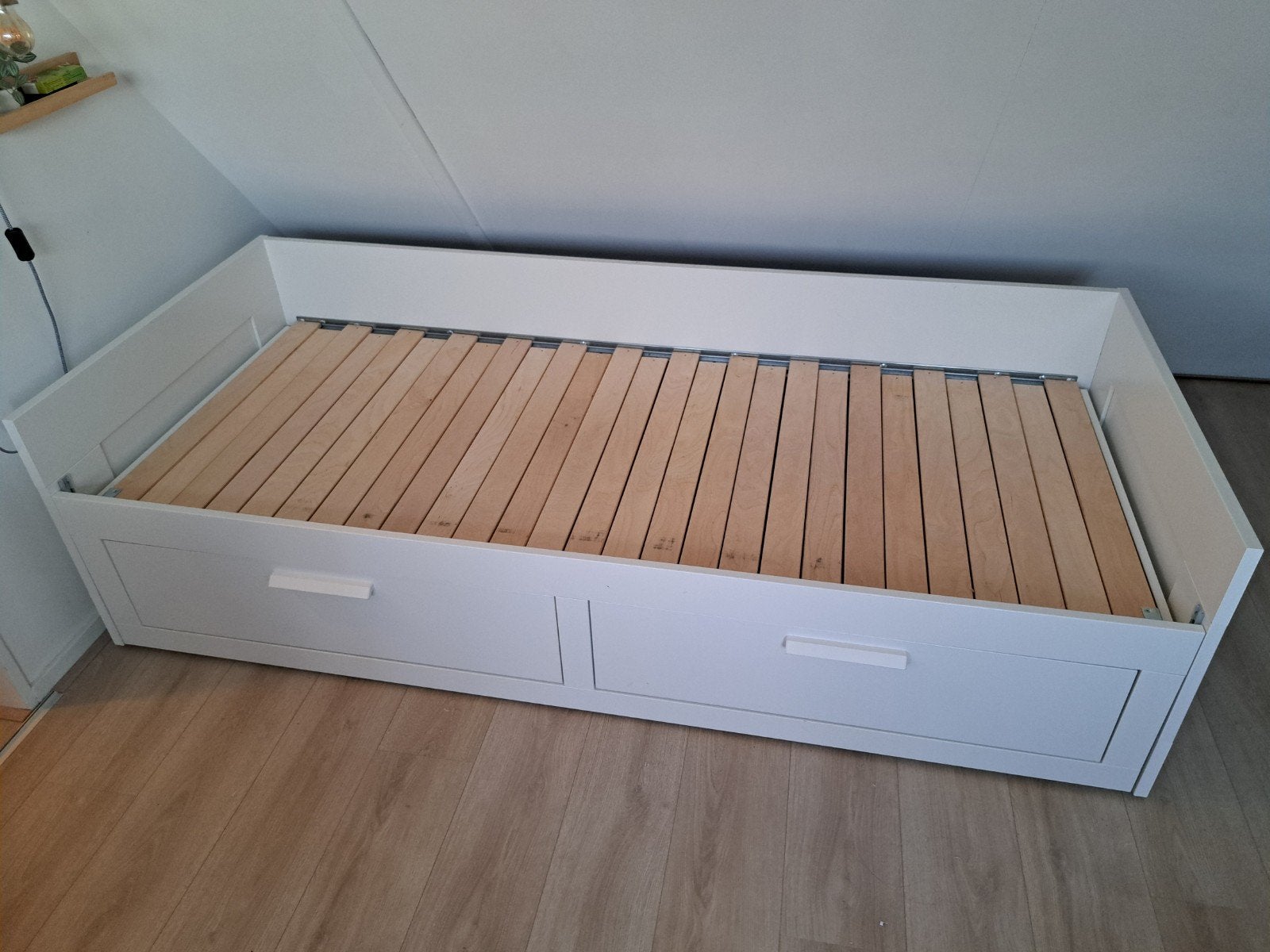 Uitschuifbaar bed 160 x 204 cm, Huis en Inrichting, Slaapkamer | Bedden, Verstelbaar, Wit, Ophalen of Verzenden, Twijfelaar