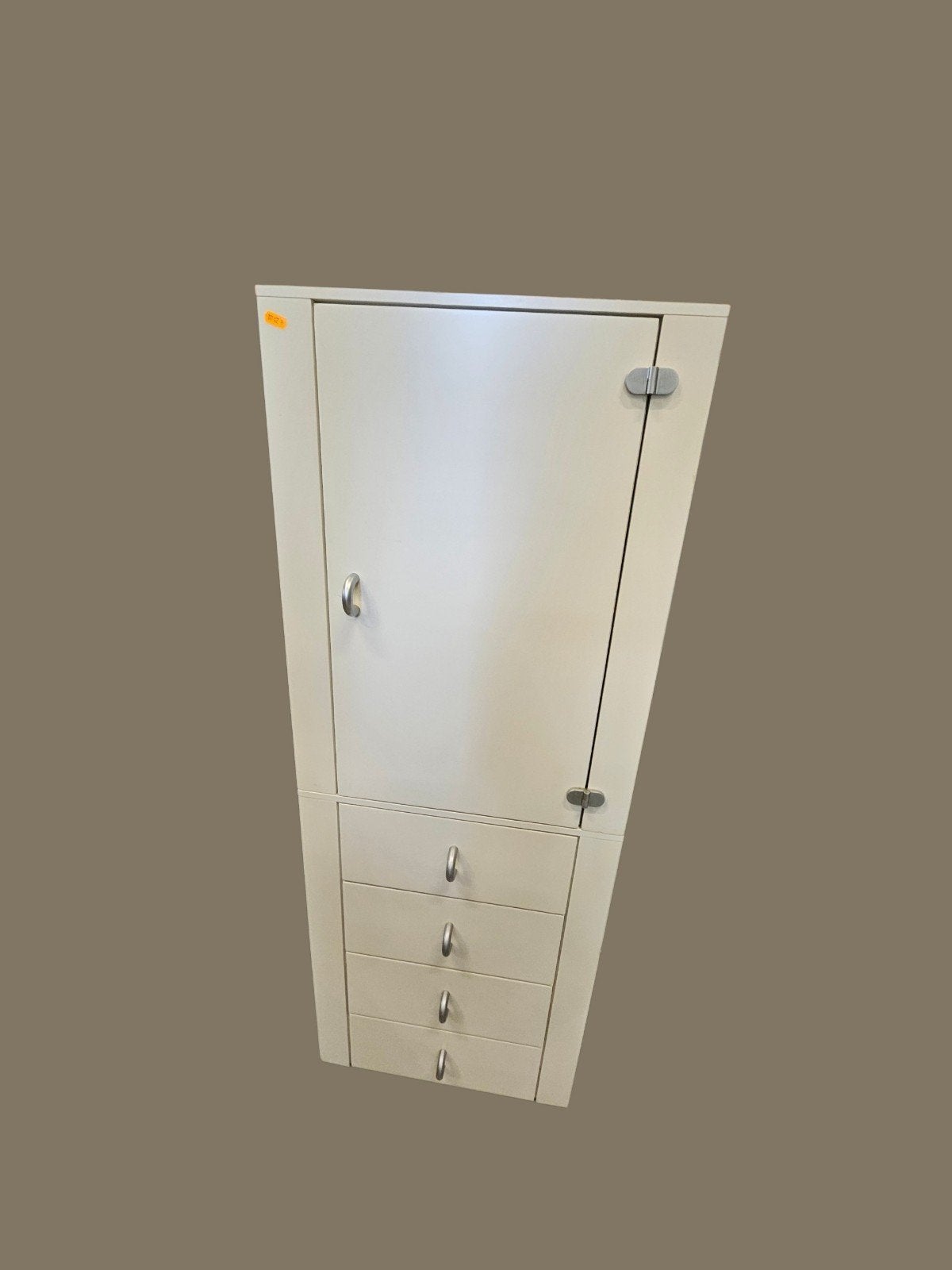 Witte kast met lades en planken, Huis en Inrichting, Kasten | Kledingkasten, Ophalen, Overige materialen, Gebruikt, Met deur(en)