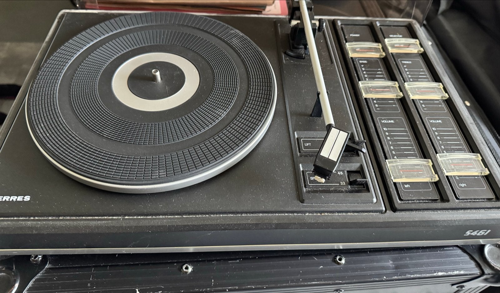 Erres 5461 Platenspeler met ingebouwde versterker en speaker, Ophalen of Verzenden, Niet werkend, Platenspeler, Overige merken