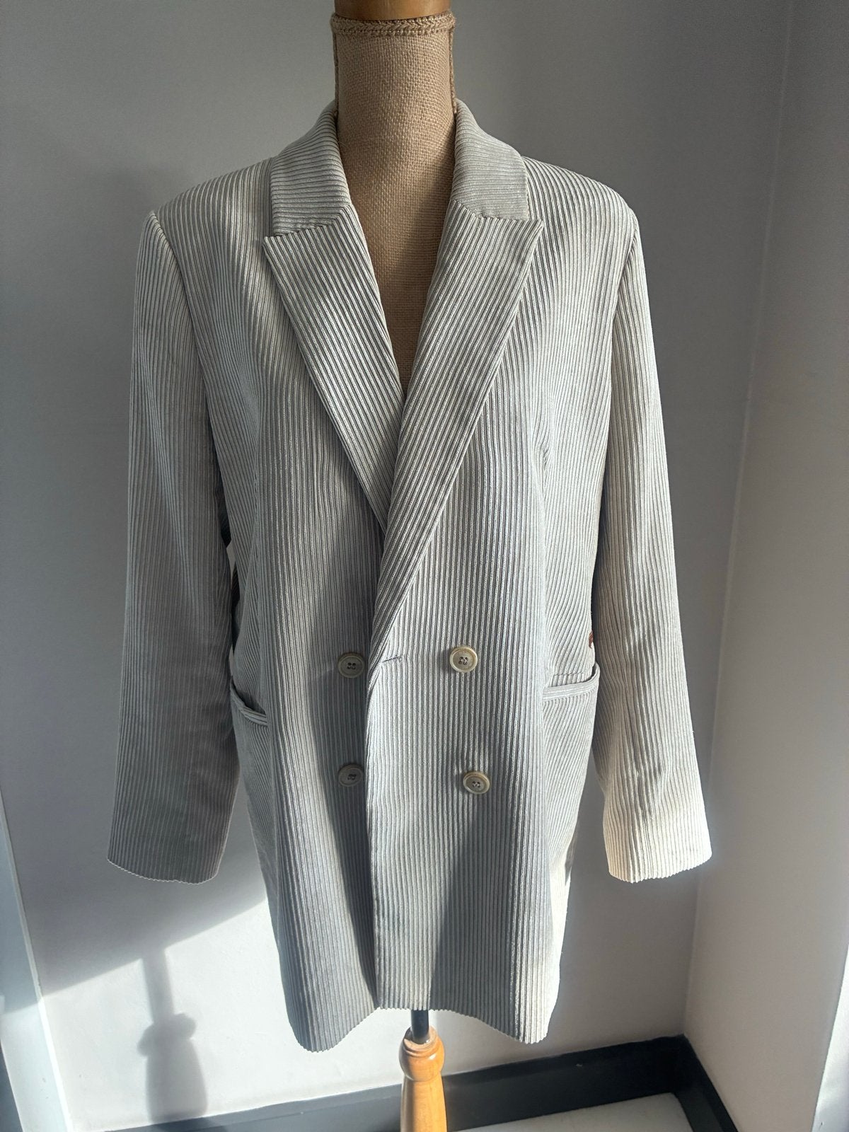 MSCW ribfluwelen blazer - Zo goed als nieuw, Ophalen of Verzenden, Zo goed als nieuw, Overige maten, Beige