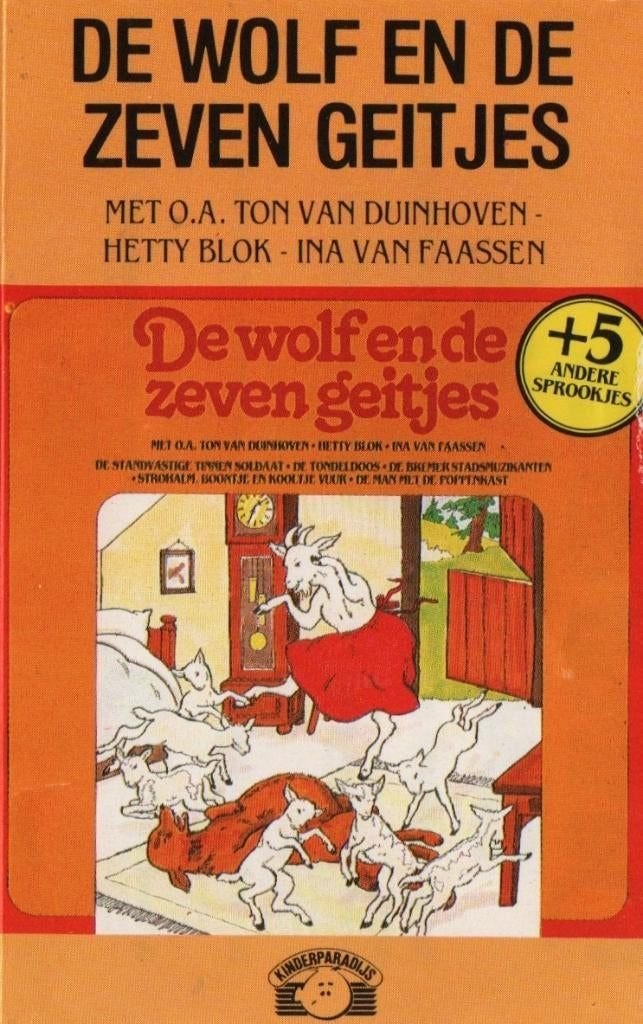 Cassettebandje De Wolf En De Zeven Geitjes (+5 Sprookjes), Verzenden, Zo goed als nieuw, Kinderen en Jeugd, 1 bandje