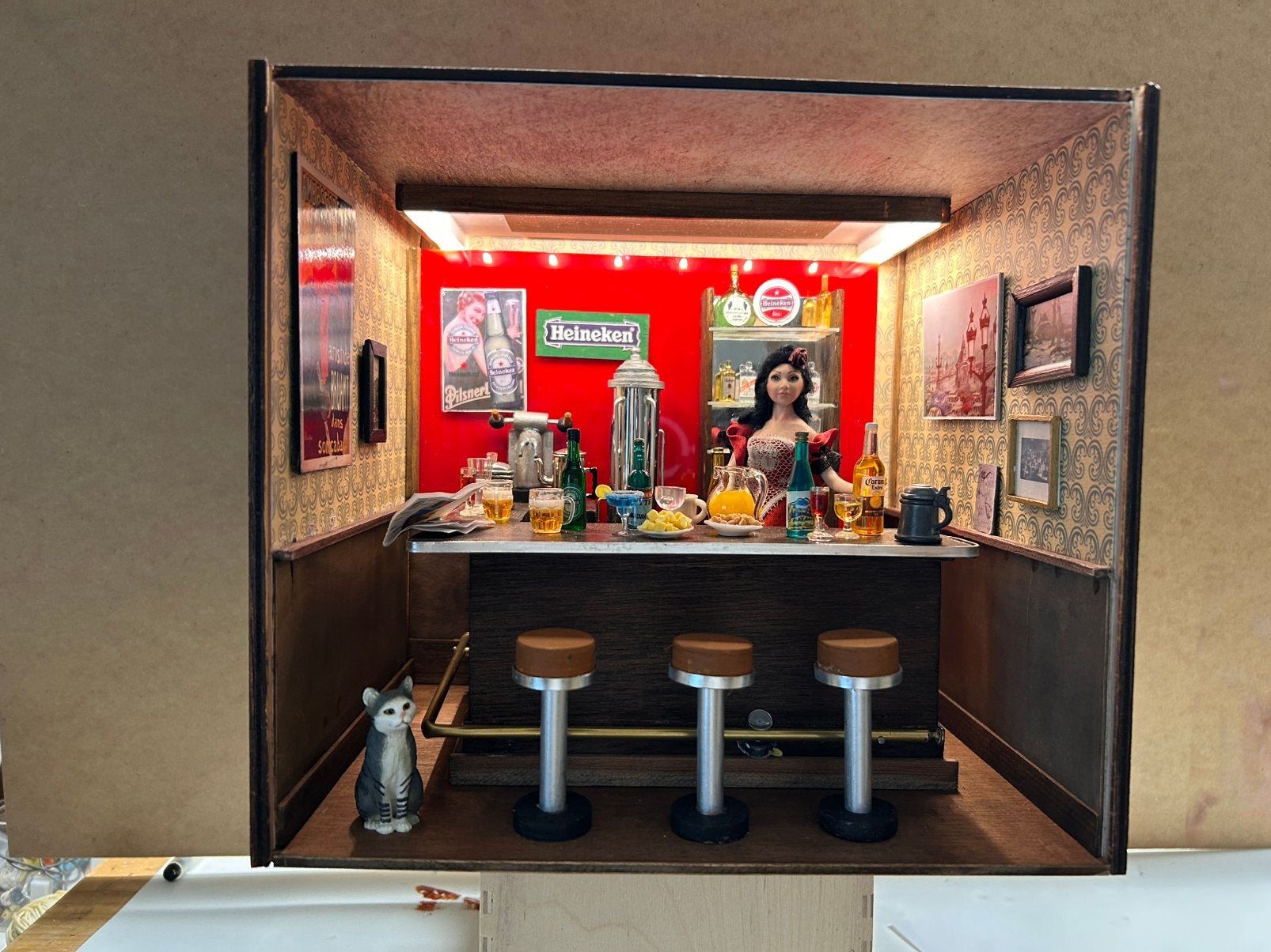 Kijkkastje bar 1:12, Verzamelen, Ophalen, Poppenhuis