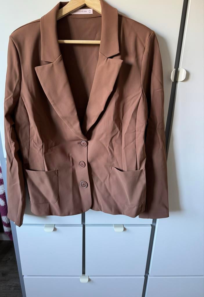 Suzy bonded blazer brons studio Anneloes, Bruin, Maat 42/44 (L), Ophalen of Verzenden, Jasje