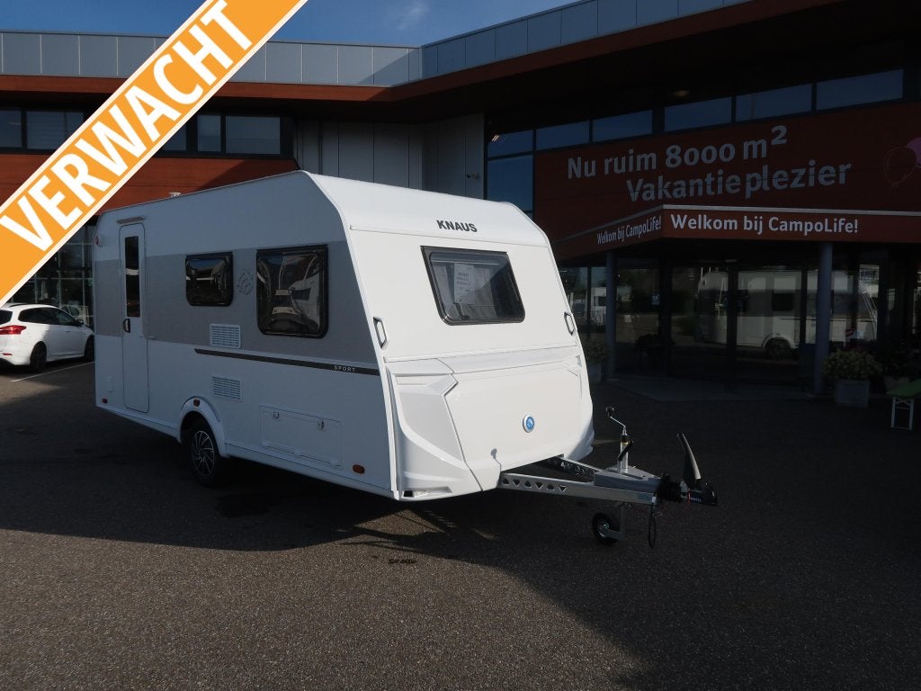 Knaus Sport 420 QD, Caravans en Kamperen, Caravans, Treinzit, Knaus, Schokbreker, Tot en met 4