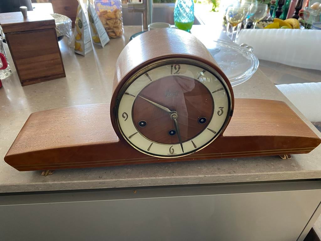 Vintage Schatz Schouwklok - Made in Germany, Antiek en Kunst, Antiek | Klokken, Ophalen of Verzenden