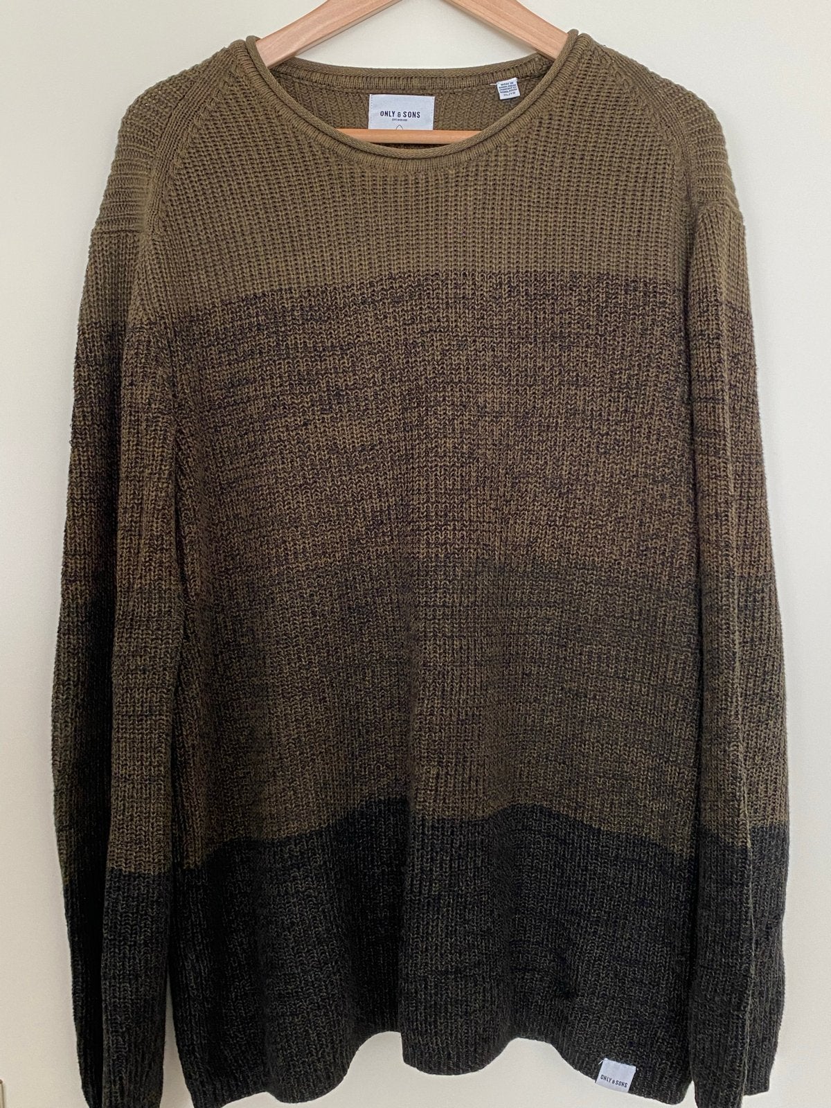 Only & Sons trui groen/zwart gestreept XL, Ophalen of Verzenden, Zo goed als nieuw, Maat 56/58 (XL), Groen