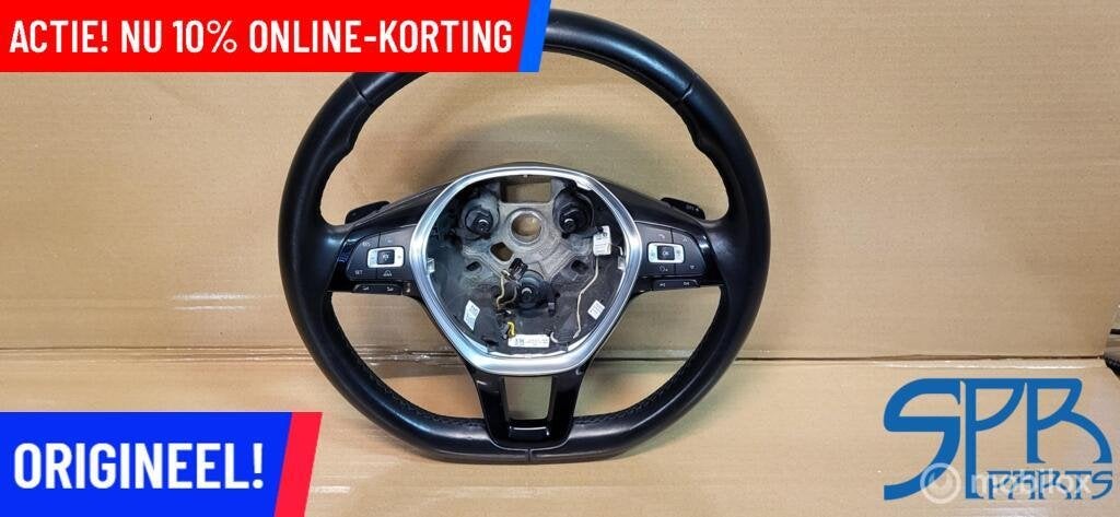 Vw TIGUAN 5NA LEDER STUUR F1 ACC MODE VERWARMD 5TA419091N, Gebruikt, Volkswagen, Ophalen of Verzenden, Volkswagen
