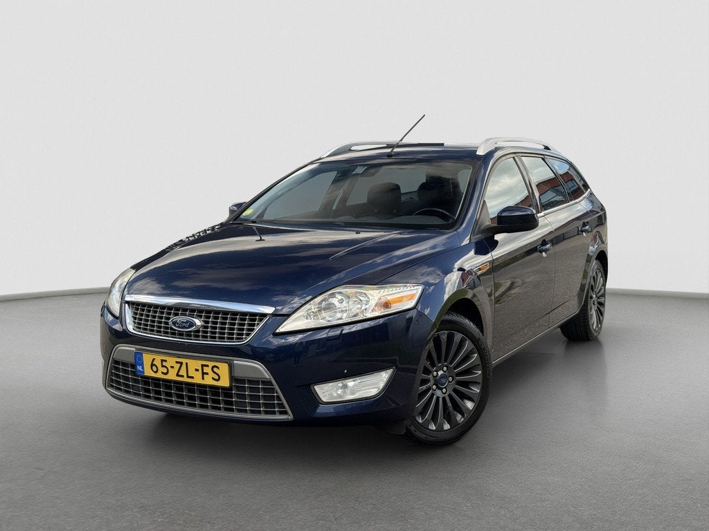 Ford Mondeo Wagon 2.5-20V Titanium | Trekhaal | Leer | Alcan, Auto's, Ford, Voorwielaandrijving, Zwart, Mondeo, Blauw