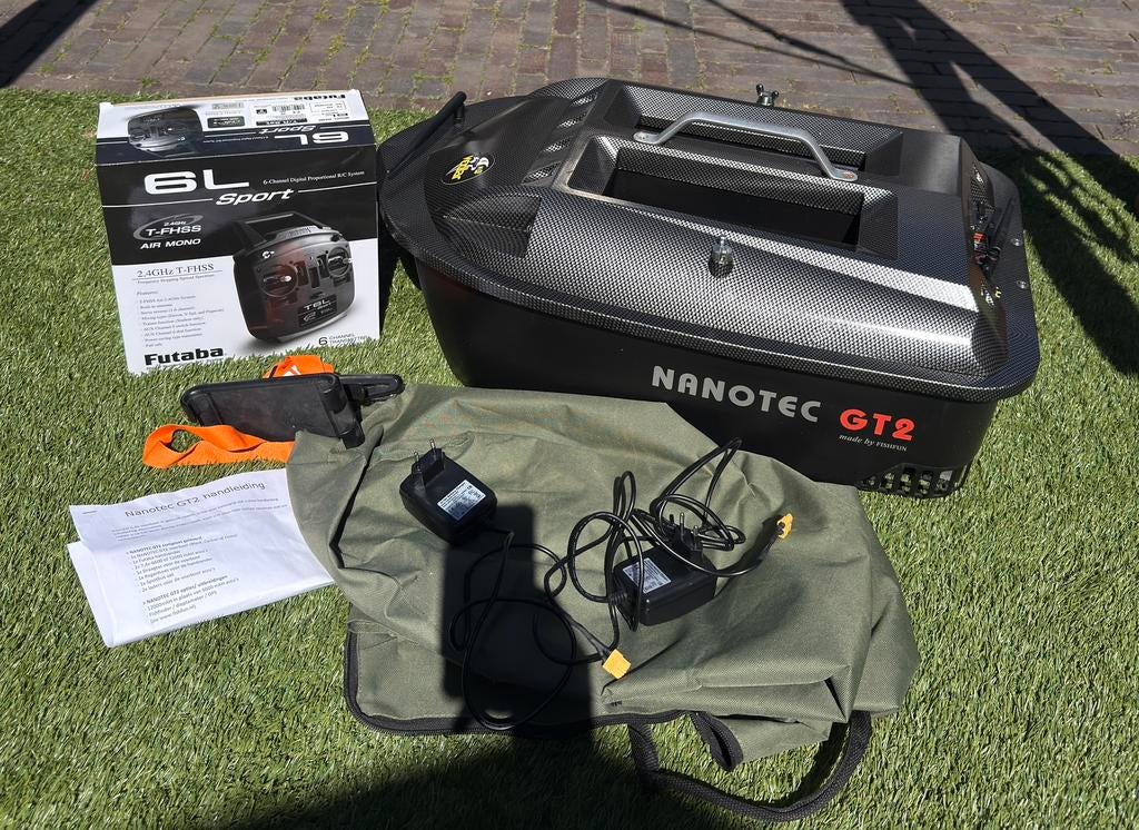 Nanotec GT2 Voerboot Carbon + Fishfinder | Nieuwstaat, Watersport en Boten, Ophalen, Zo goed als nieuw, Overige typen