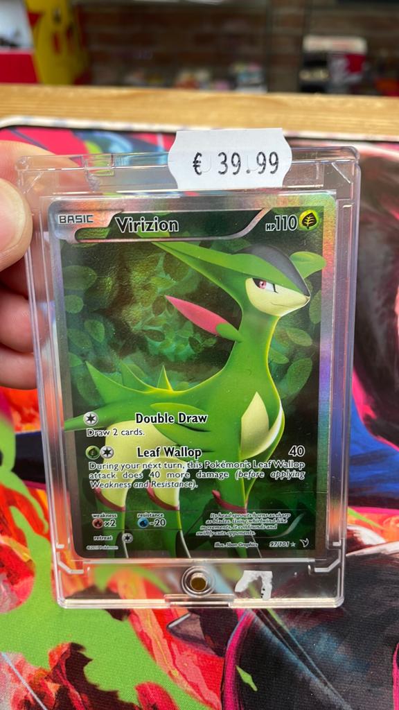 Virizion 97/101 BW - Boundaries Crossed Pokemon Kaart, Ophalen of Verzenden, Zo goed als nieuw, Losse kaart, Foil