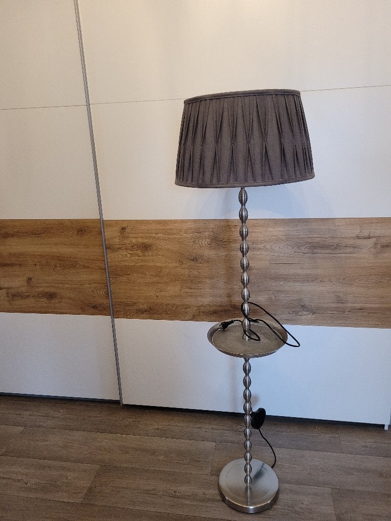 Vloerlamp met Riviera Maison kap, Huis en Inrichting, Lampen | Vloerlampen, Ophalen, Gebruikt, 150 tot 200 cm