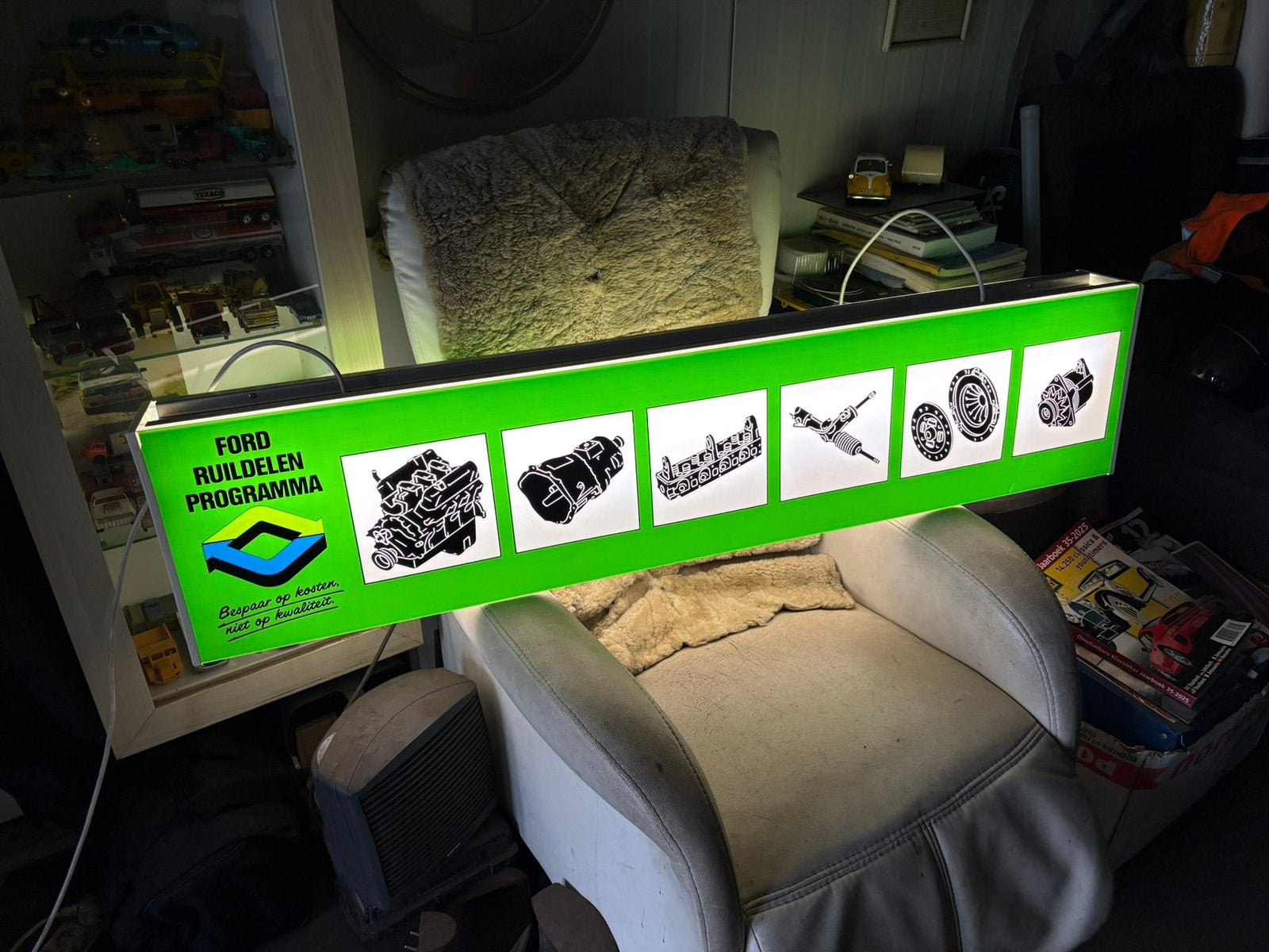 Lichtbak reclame Ford, Verzamelen, Merken en Reclamevoorwerpen, Ophalen, Gebruikt, Lichtbak of (neon) lamp
