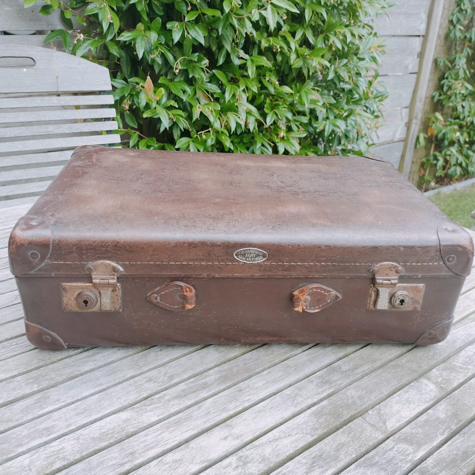 Oud koffertje 45x37x14 hoog., Sieraden, Tassen en Uiterlijk, Koffers, Ophalen, Gebruikt, Minder dan 50 cm, Minder dan 35 cm