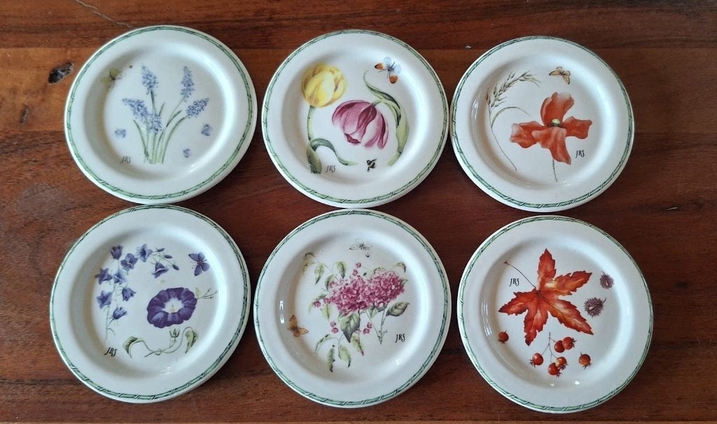 Janneke Brinkman petitfours 6 stuks., Huis en Inrichting, Keuken | Servies, Ophalen of Verzenden, Zo goed als nieuw, Bord(en)