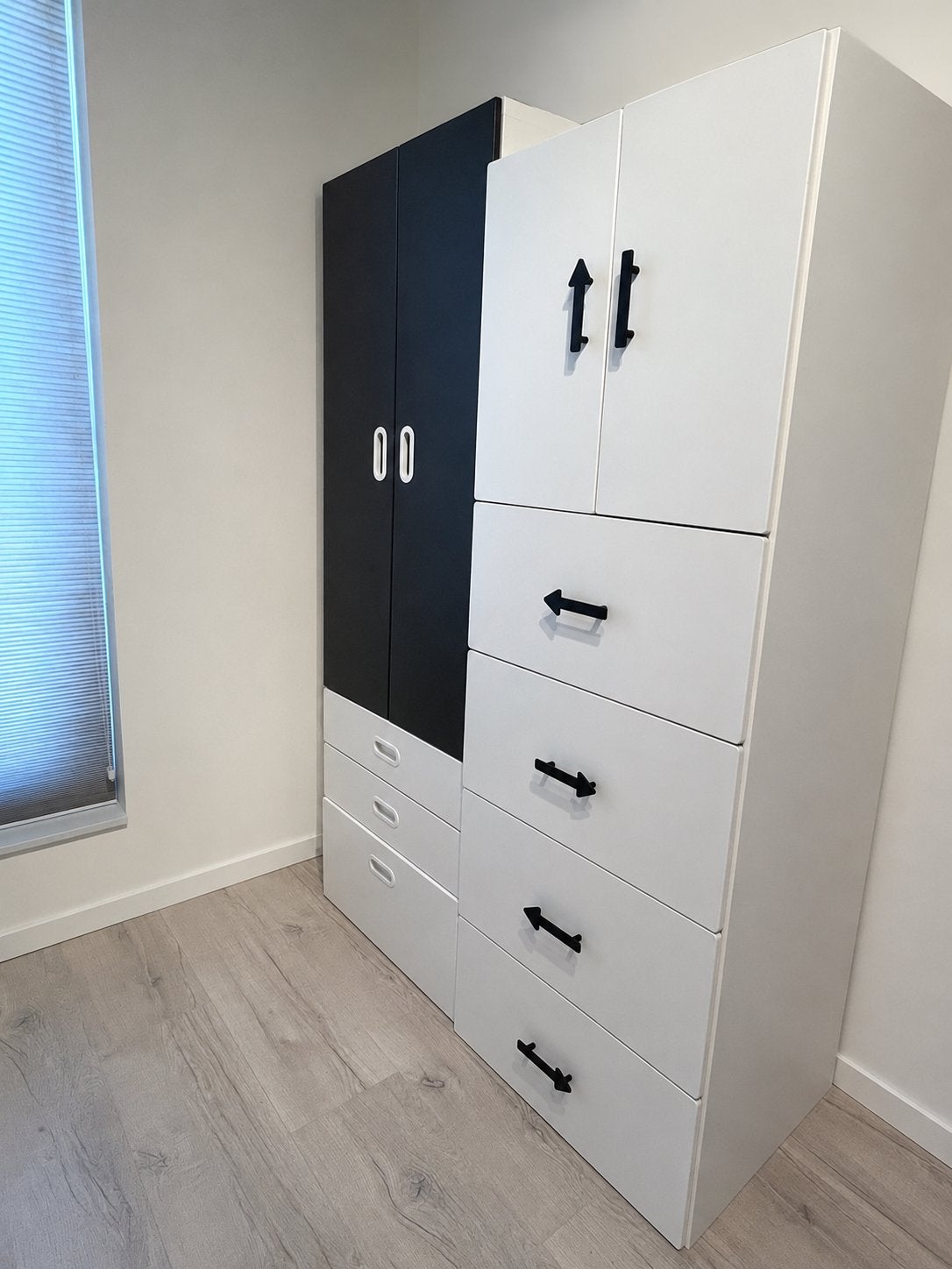 IKEA Stuva krijt kasten met opbergruimte (wit/zwart), Ophalen, Overige materialen, Gebruikt, 100 tot 150 cm