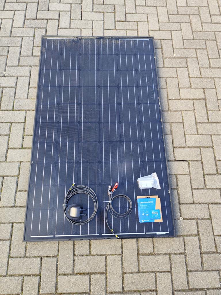 Off-grid zonnepaneel set 250watt Victron smart 75/15, Caravans en Kamperen, Ophalen