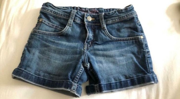 Stoere spijkerbroek shorts van 7 For All Mankind, Kinderen en Baby's, Ophalen of Verzenden, Zo goed als nieuw, Jongen of Meisje