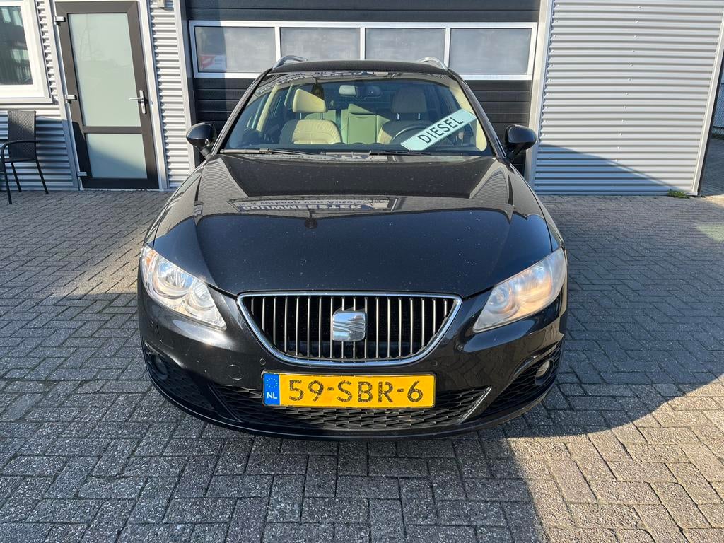 Seat Exeo 2.0 TDI 88KW BUSINESSLINE HIGH BJ 2011 Zwart, Voorwielaandrijving, Euro 5, Navigatiesysteem, Beige