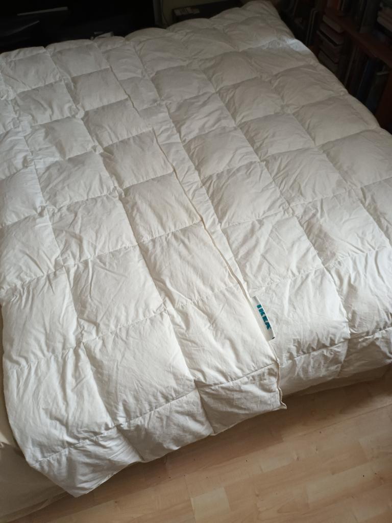 2p wit donzen dekbed ikea mysa ronn 200-200cm, Huis en Inrichting, Slaapkamer | Beddengoed, Wit, Tweepersoons, Ophalen of Verzenden