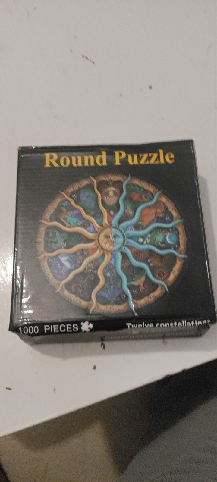 Ronde Legpuzzel 1000 Stukjes - Twaalf Sterrenbeelden, Ophalen of Verzenden, 500 t/m 1500 stukjes, Nieuw, Legpuzzel