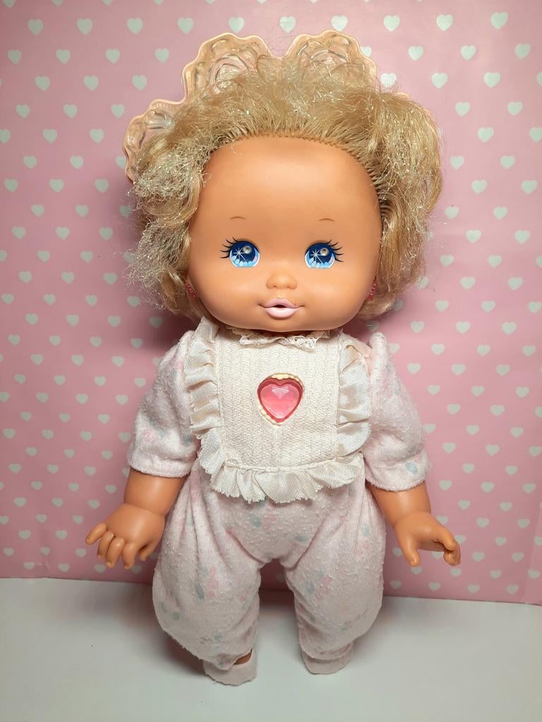 Mattel P.J. Sparkles Baby Twinkles pop 1989, Ophalen of Verzenden, Gebruikt, Babypop