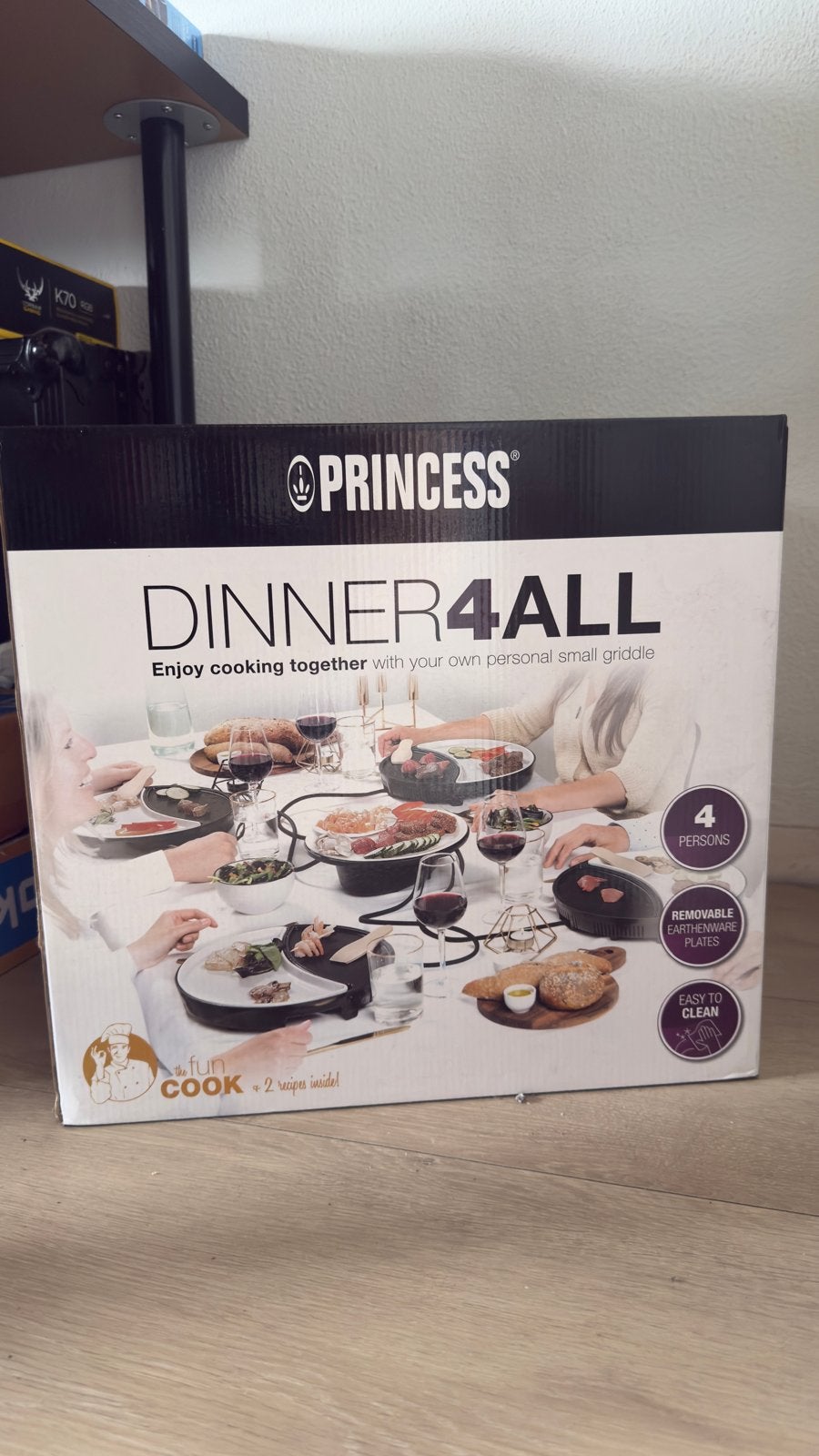 Princess Dinner4All - Persoonlijke Grill voor 4 Personen, Ophalen, Zo goed als nieuw, 4 t/m 7 personen