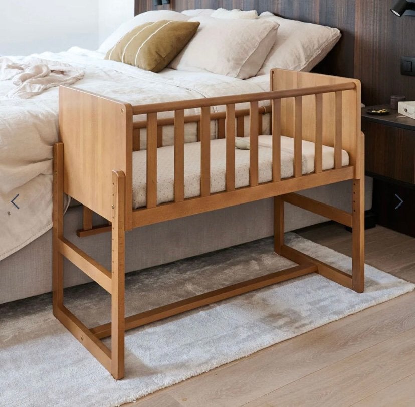Petit Amélie cosleeper/aanschuifbedje blank hout, Ophalen, Zo goed als nieuw, Wieg