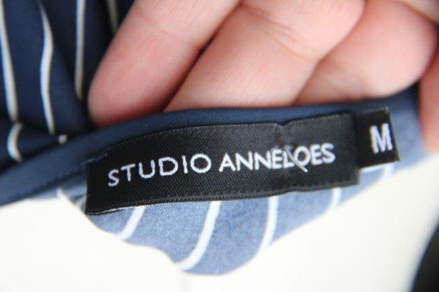 Jurk blauw/ wit streep Studio Anneloes mt M Vaste prijs OPR, Kleding | Dames, Maat 38/40 (M), Studio Anneloes, Blauw, Ophalen of Verzenden