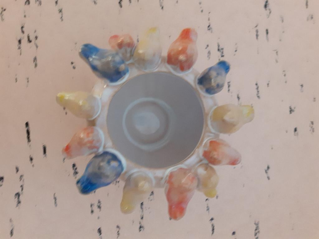 Baumann-Bowitz bloempot met vogeltjes, Antiek en Kunst, Ophalen of Verzenden