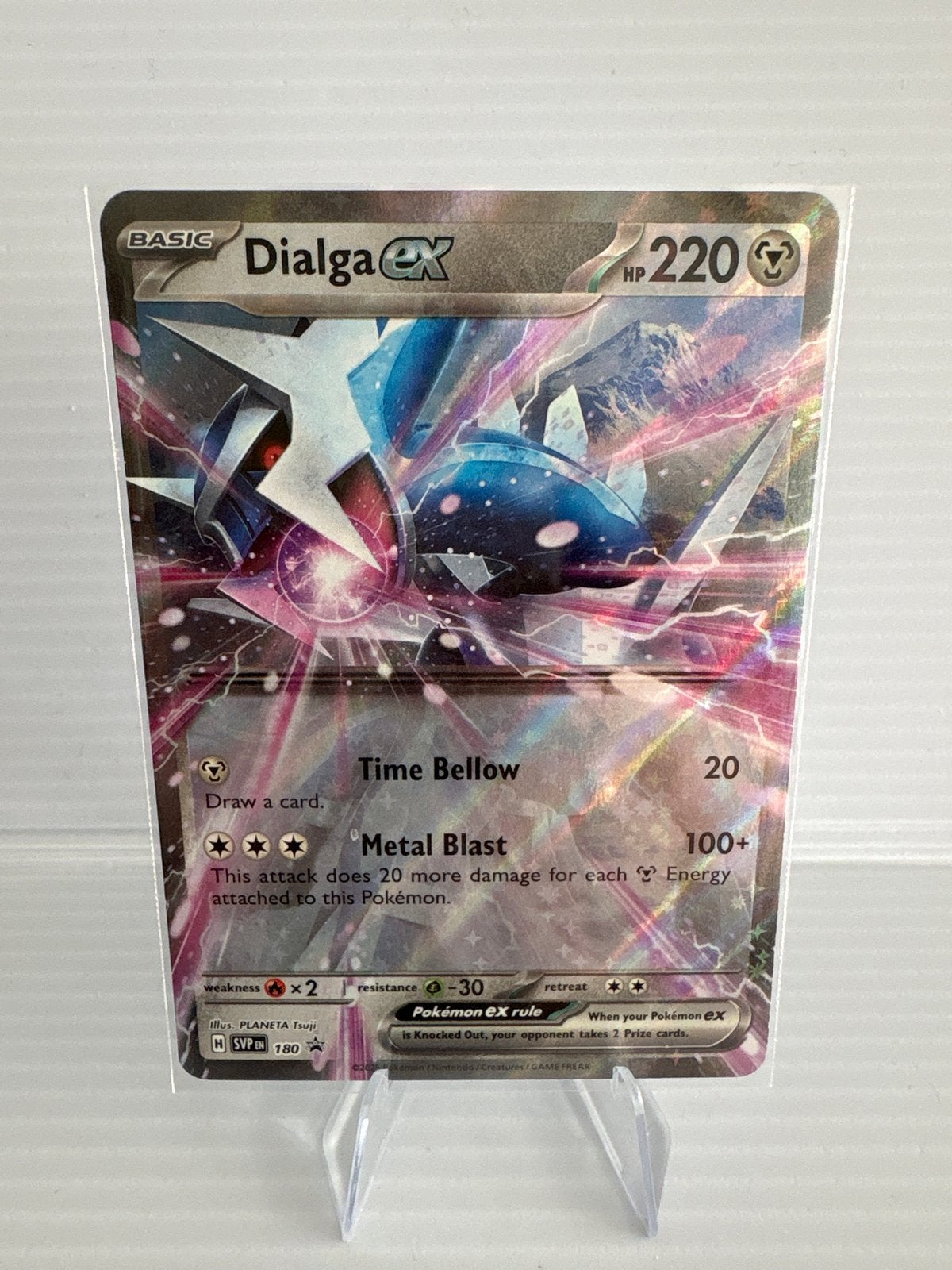 Dialga ex 180 Scarlet & Violet Promo NM Pokémon Kaart, Ophalen of Verzenden, Zo goed als nieuw, Losse kaart, Foil