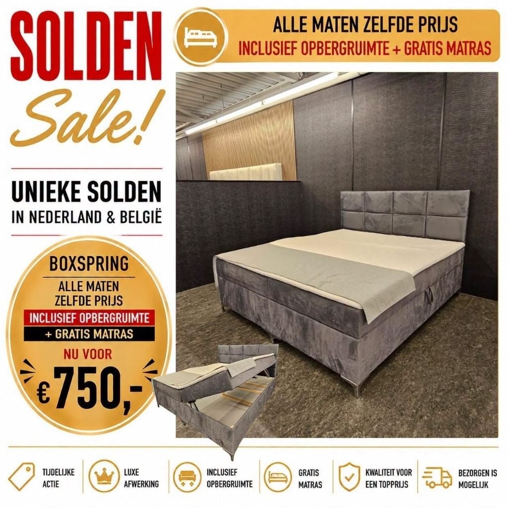 Boxspring Alles Zelfde Prijs 160 180 x 200cm Gratis Matras, Huis en Inrichting, Slaapkamer | Boxsprings, Blauw, Ophalen of Verzenden
