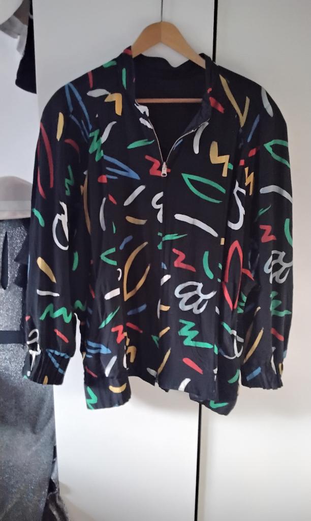 Jas Joan Miró Maggy London Art Jeannene Booher Collector, Ophalen, Zo goed als nieuw, Maat 46/48 (XL) of groter, Zwart