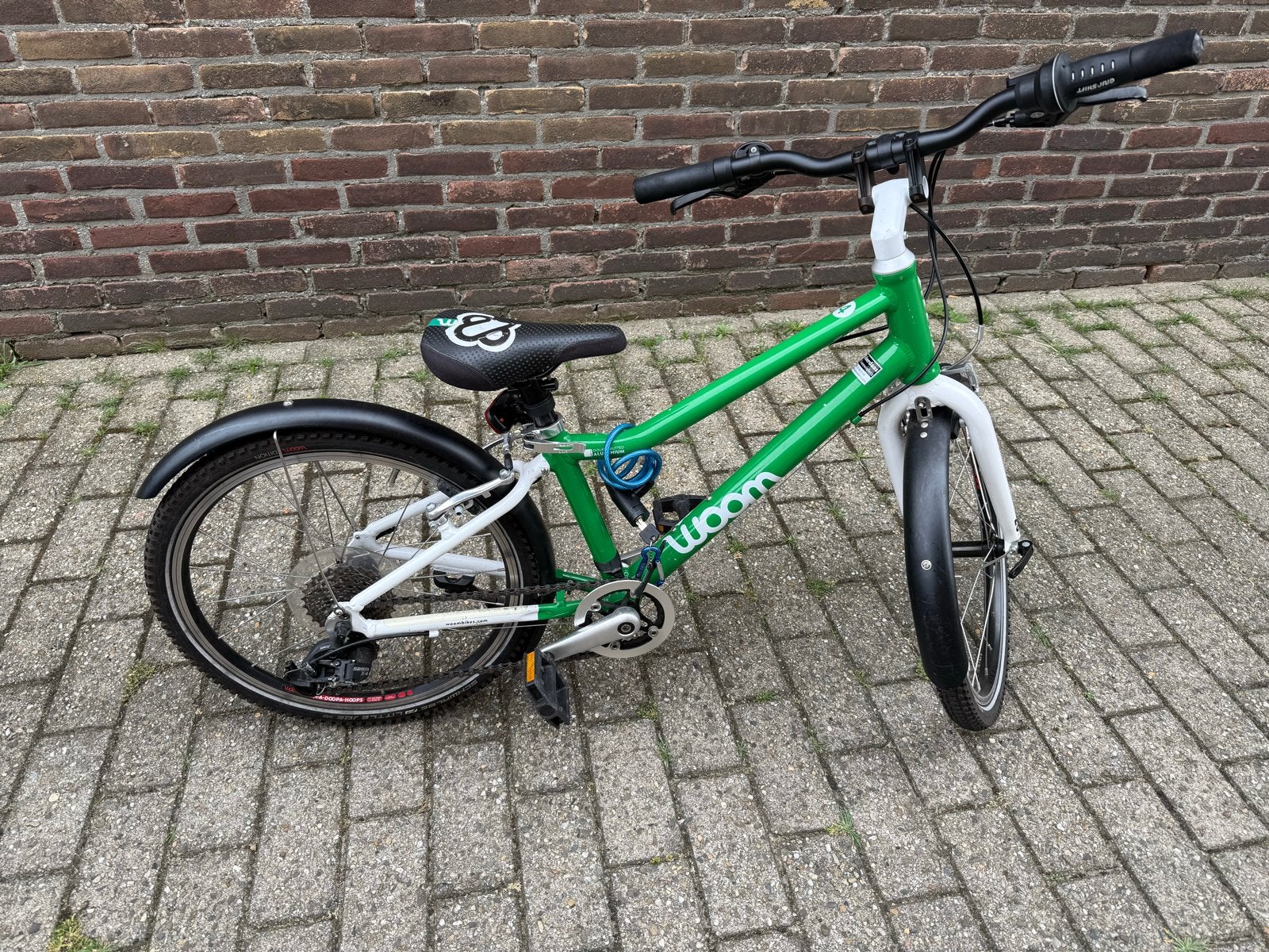 Woom 3 kinderfiets 16 inch - Groen, Ophalen, Gebruikt, Schijfrem, 16 tot 20 inch