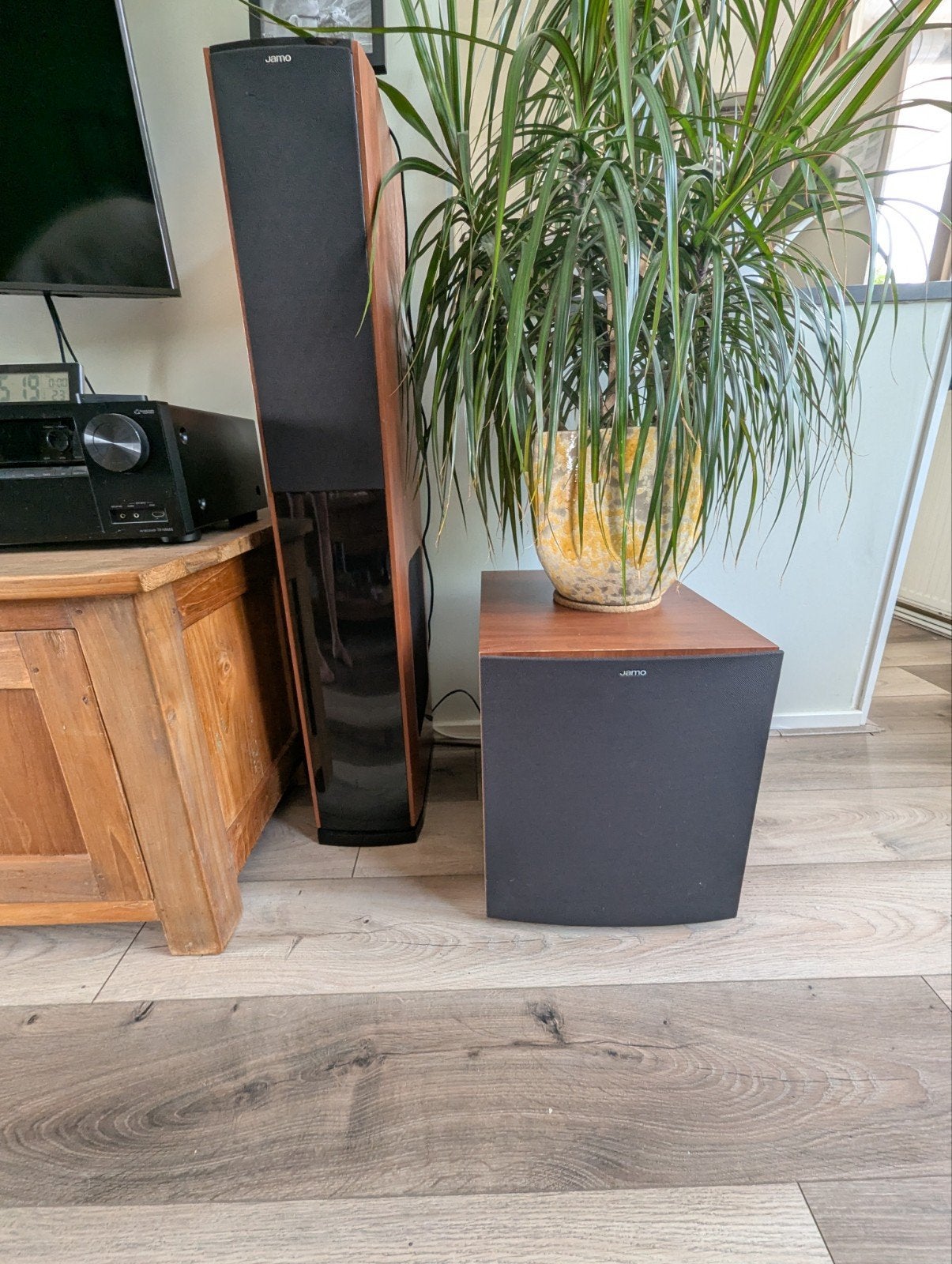Jamo S 606 HCS 3 Home Cinema Systeem met J 12 SUB, Surroundset, Jamo, Ophalen, 150 watt of meer