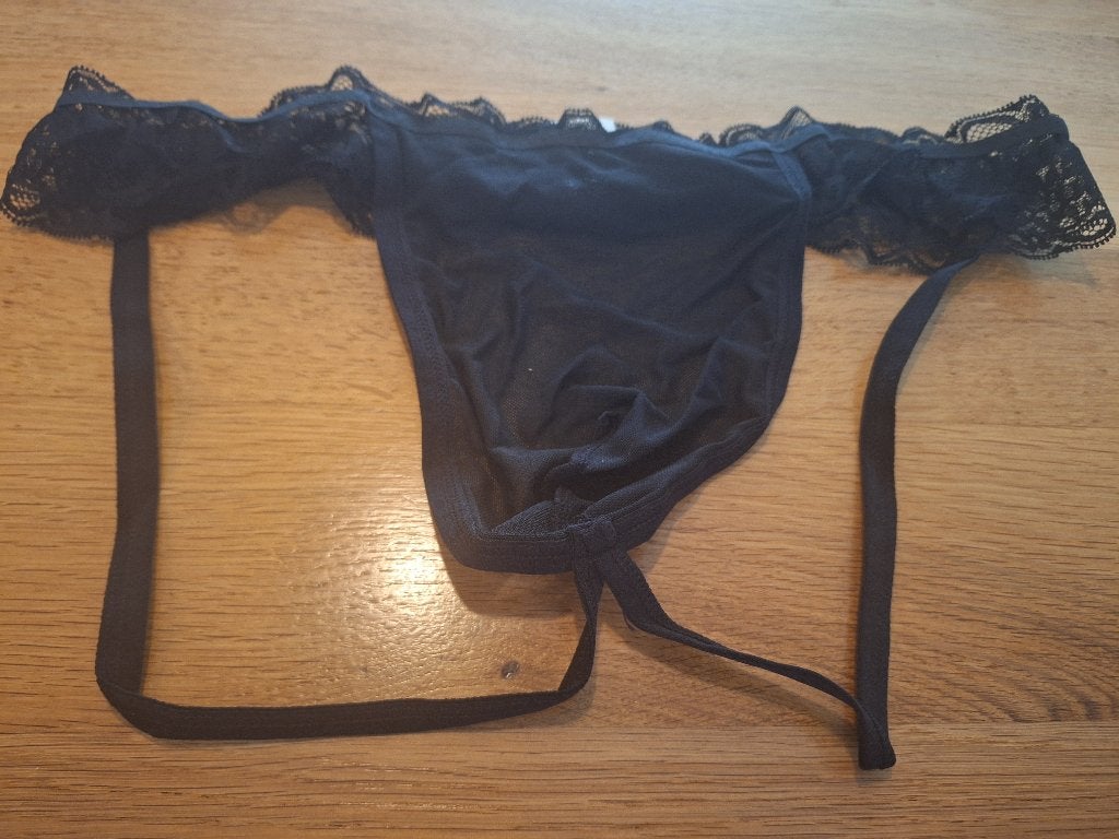 Zwarte kanten jockstrap - Maat XL, Kleding | Heren, Ondergoed, Verzenden, Zwart, Overige typen