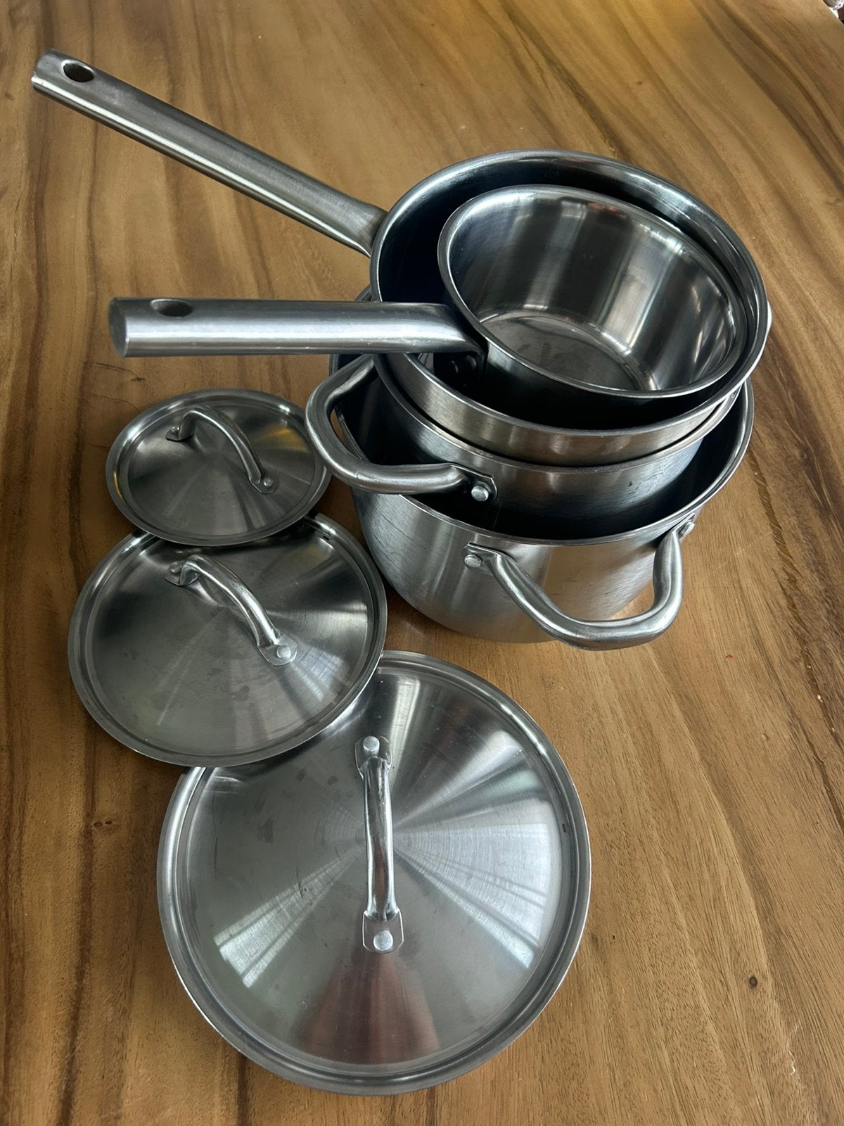 Pannenset Ikea, Gebruikt, Met deksel, Pannenset, Ophalen of Verzenden