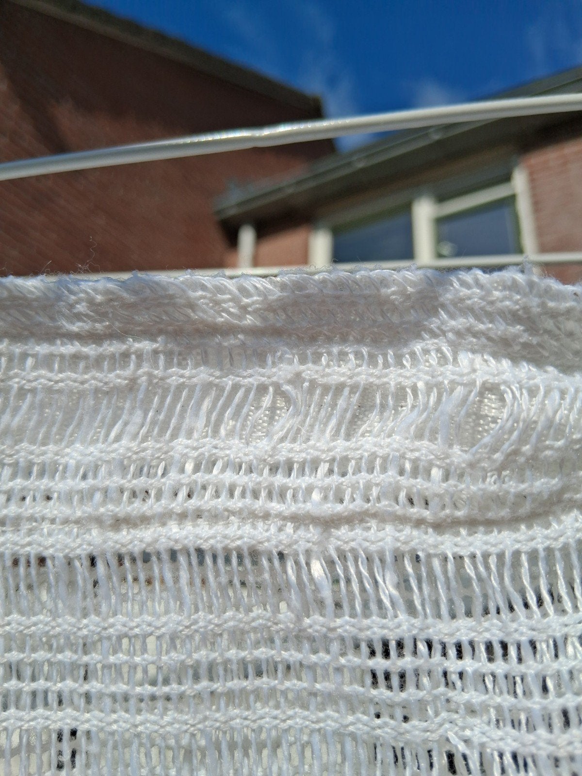 1 x stuk VITRAGE €10,-, Huis en Inrichting, Vitrage, Gebruikt, Loodveter, Wit