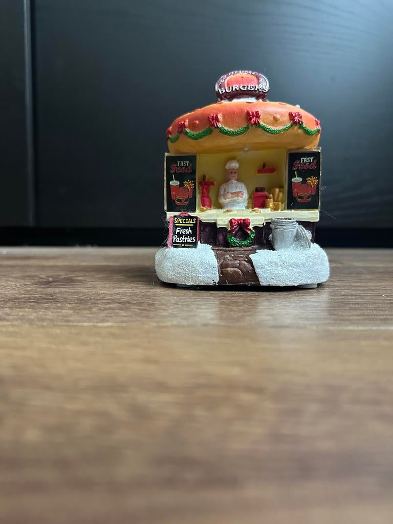 Kersthuisje Hamburgertent, Ophalen, Gebruikt