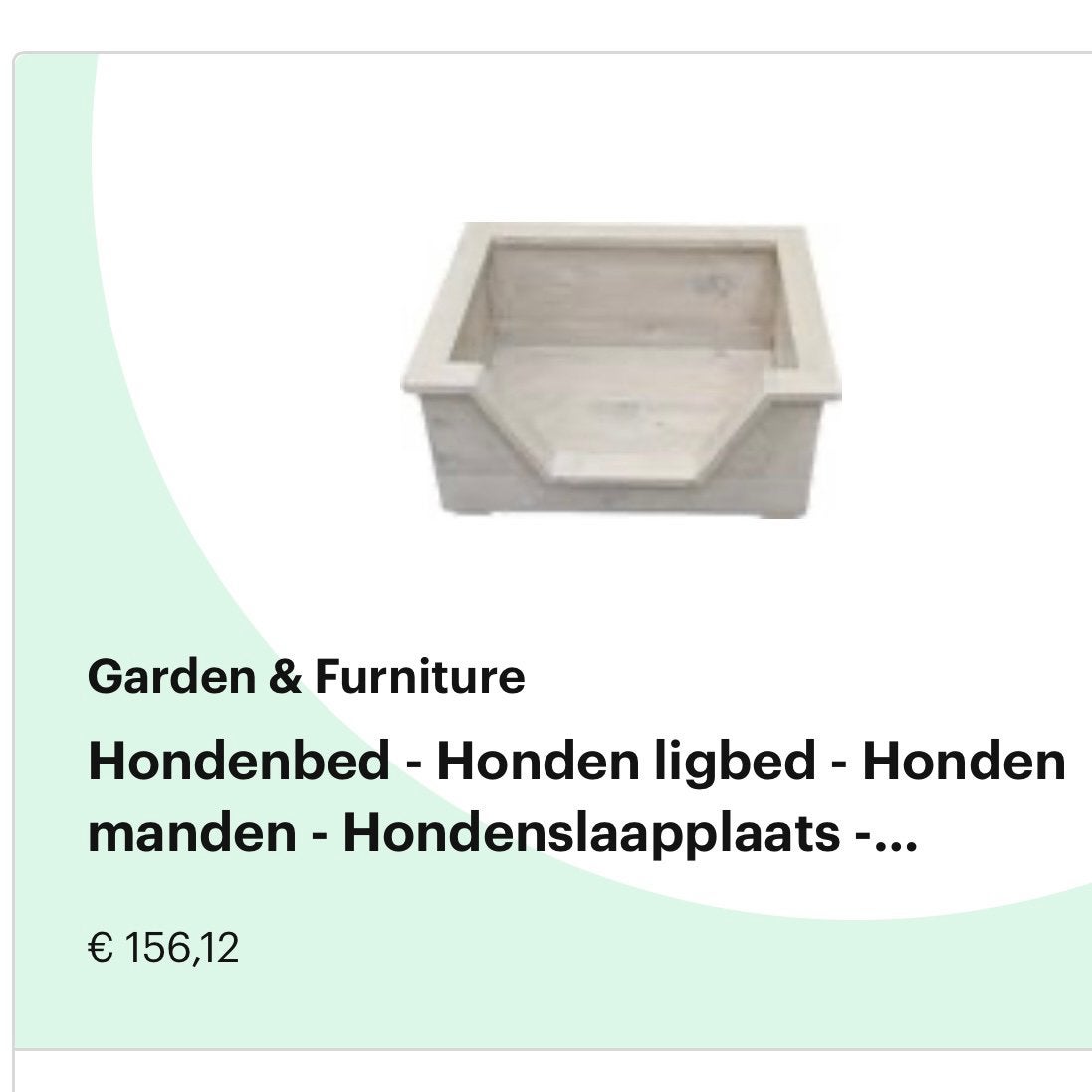 Alleen hondenbank, Ophalen, Zo goed als nieuw