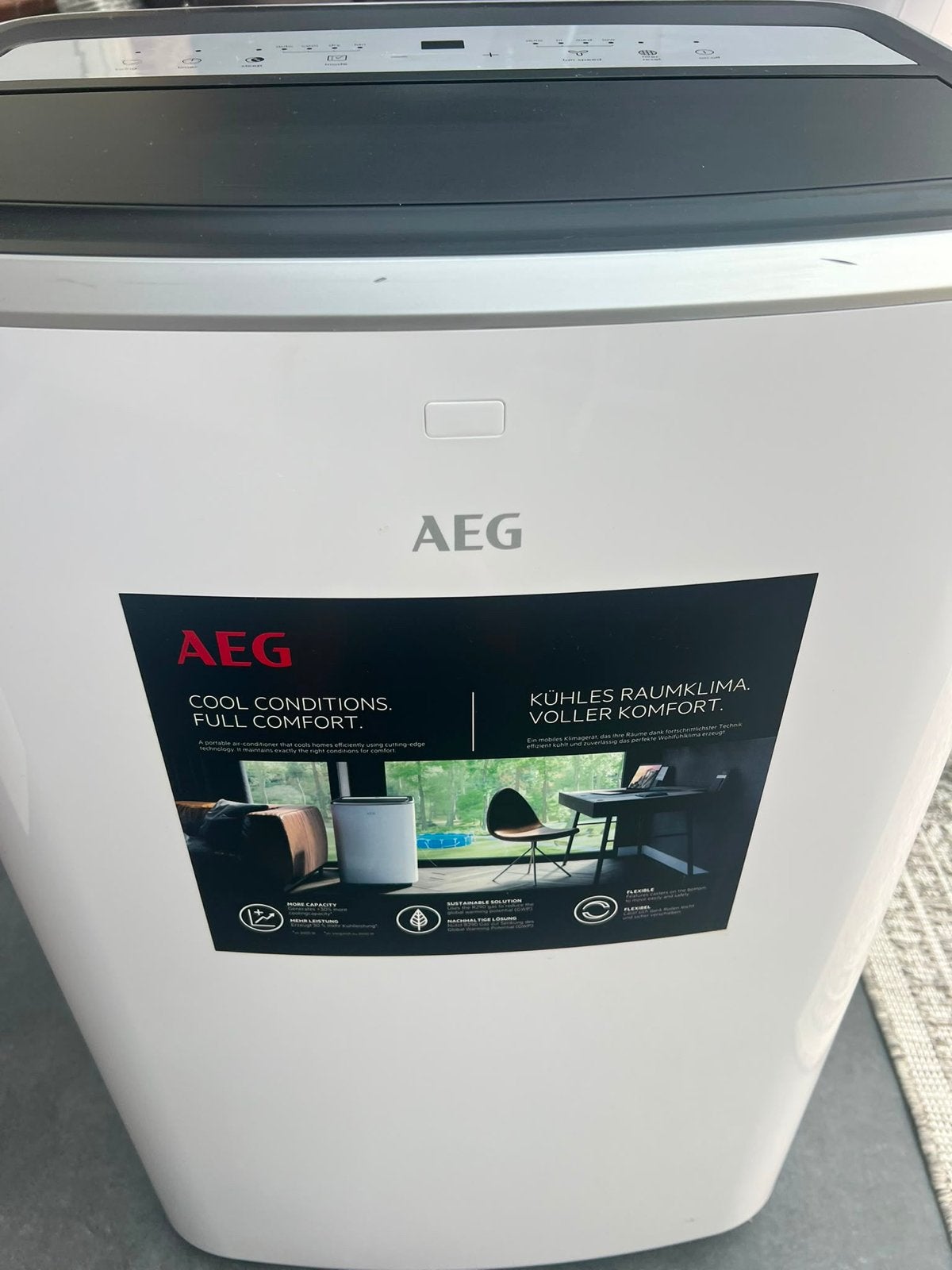 AEG Mobiele Airco - Koelen, Ontvochtigen, Ventileren, Ophalen, Minder dan 60 m³, Timer, 3 snelheden of meer