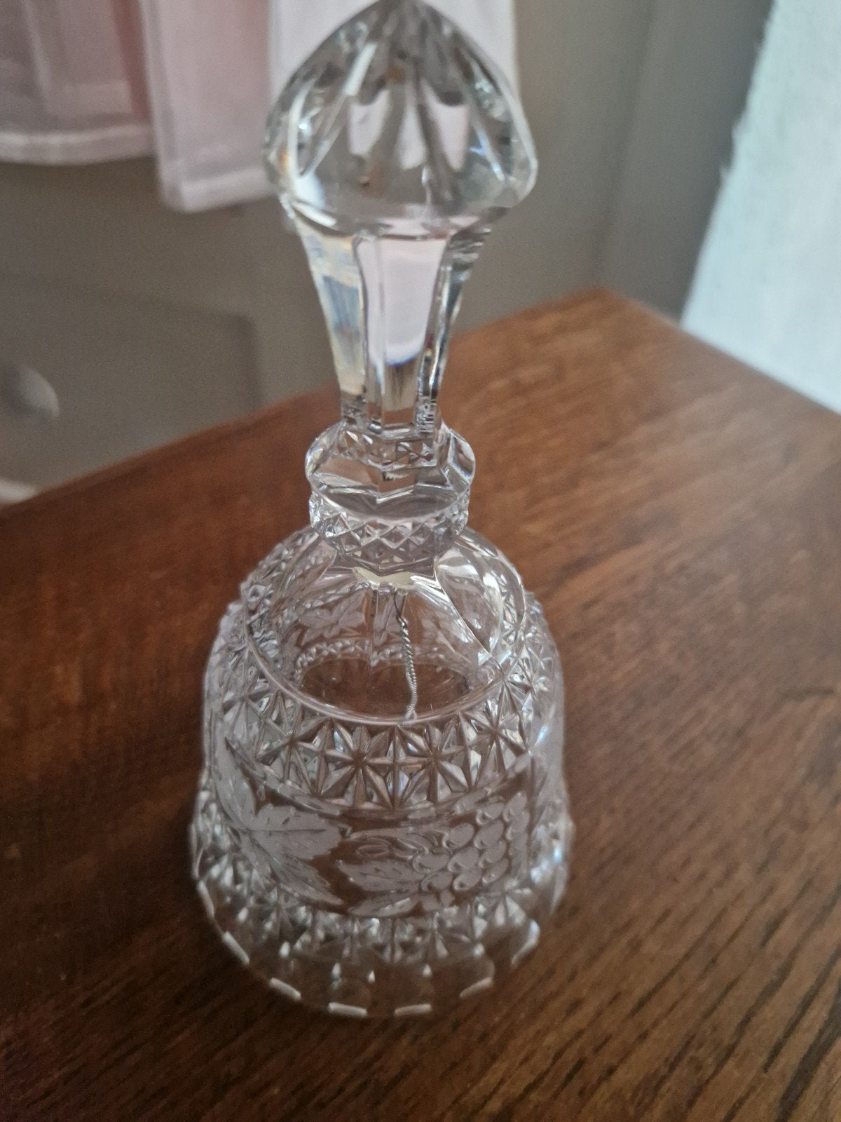 Antieke kristallen bel met druivenmotief, Antiek en Kunst, Ophalen of Verzenden