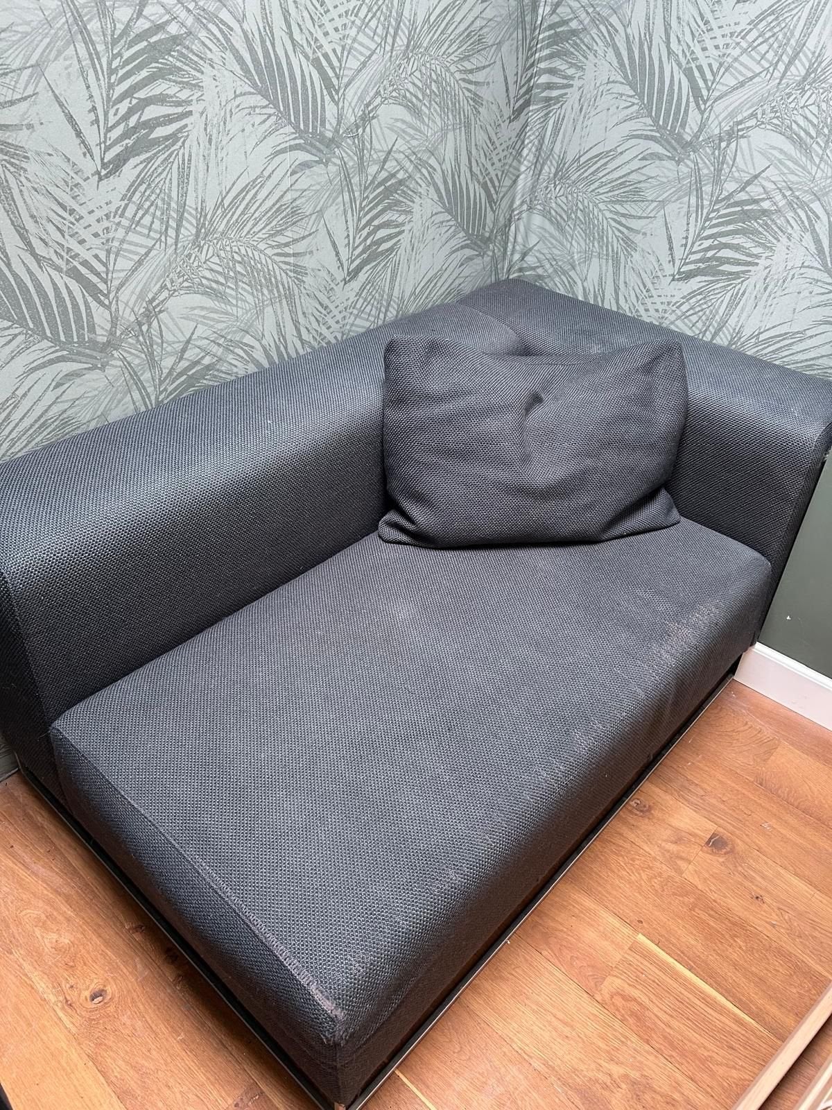 Living Divani - antraciet hoekbank met kussen, Ophalen, Gebruikt, 150 tot 200 cm, Hoekbank