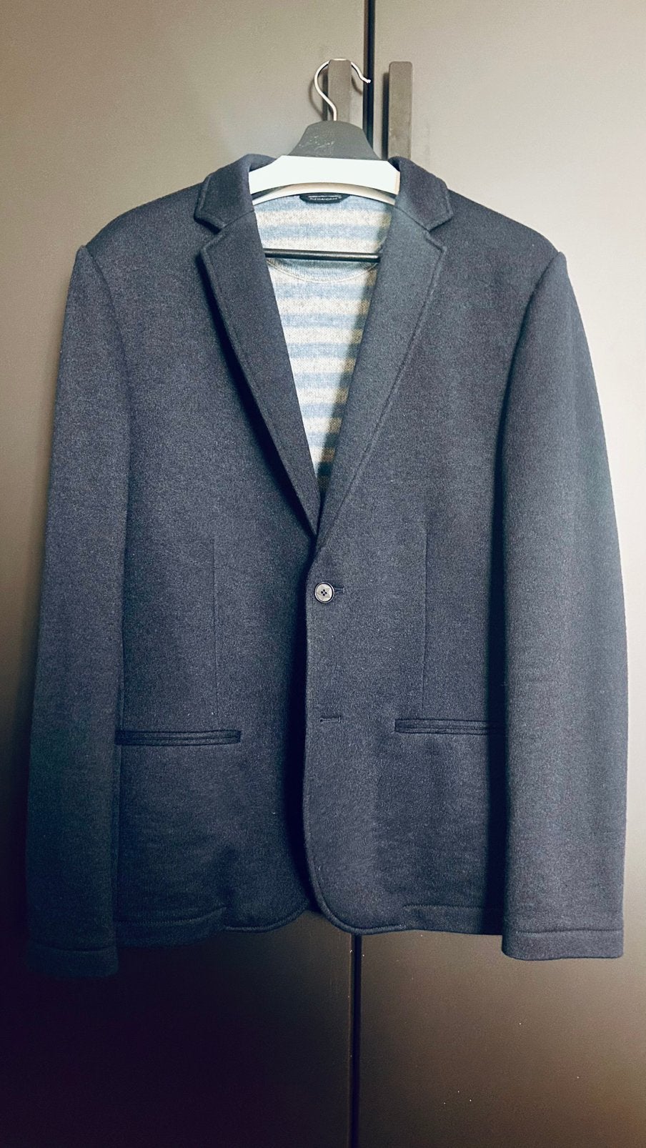 Jasje, Daniele Alessandrini, z.g.a.n., blauw, L, Verzenden, Zo goed als nieuw, Maat 52/54 (L), Blauw