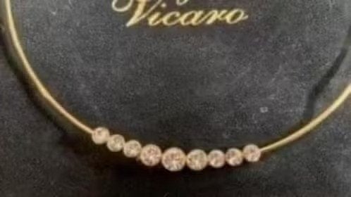Ketting met strass steentjes Luigi Vicaro, Sieraden, Tassen en Uiterlijk, Kettingen, Overige materialen, Nieuw, Ophalen of Verzenden