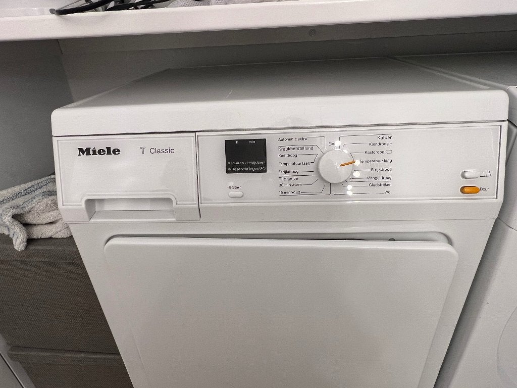 Wasdroger Miele T classic, Ophalen, 6 tot 8 kg, Gebruikt, Anti-kreukfase
