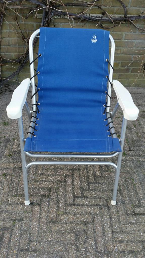 Retro Vintage campingstoel met armleuningen, Ophalen of Verzenden, Gebruikt